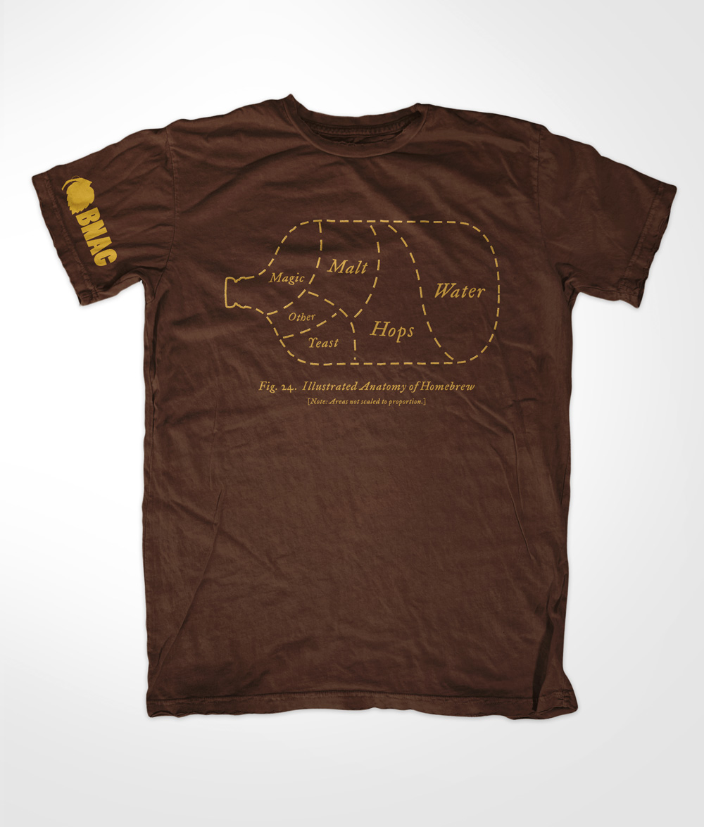 Brown Anatomy of Homebrew T-Shirt: Small (S) Brown Anatomy of Homebrew T-Shirt: Small (S)